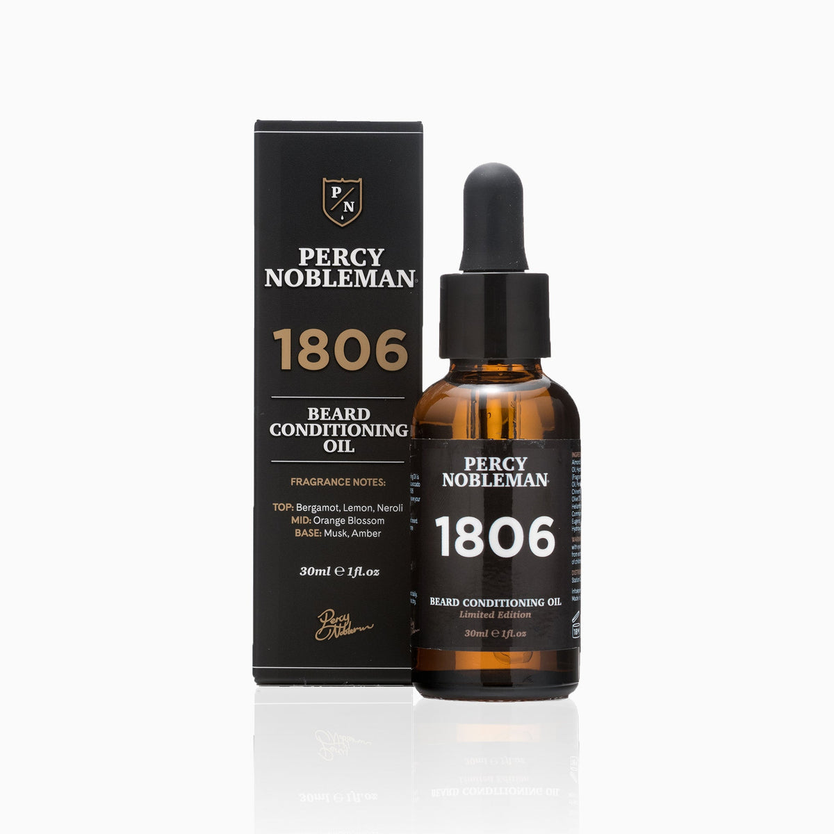 Percy Nobleman 1806 Beard Oil 30 ml - Skjeggolje - JK-Shop
