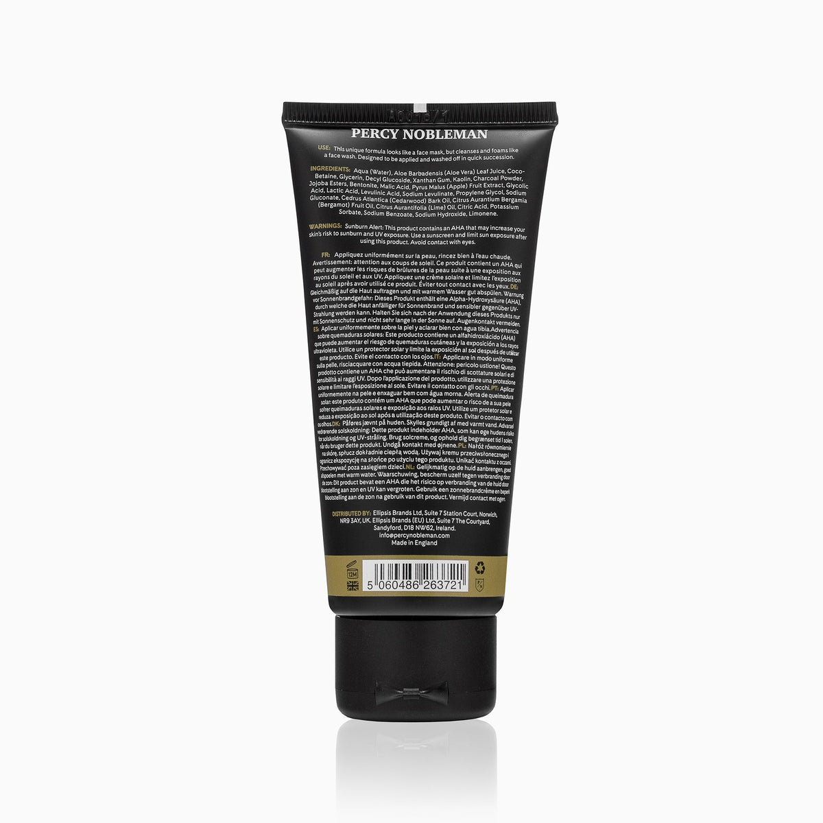 Percy Nobleman Charcoal Scrub 100 ml - Ansiktsskrubb - JK-Shop