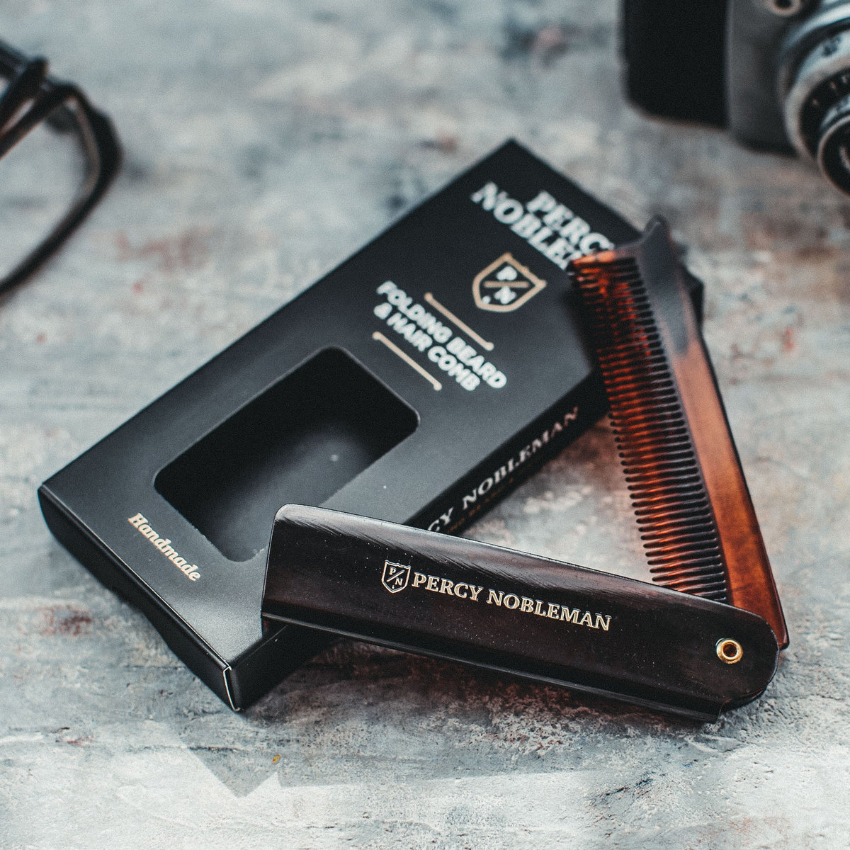 Percy Nobleman Folding Beard Comb - Skjeggkam - JK-Shop