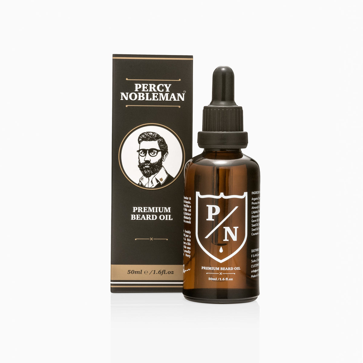 Percy Nobleman Premium Beard Oil 50 ml - Skjeggolje - JK-Shop