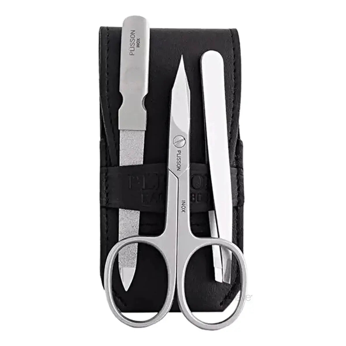 Plisson Manicure Set, Black Leather- 3 parts-Manikyrsett-JKSHOP