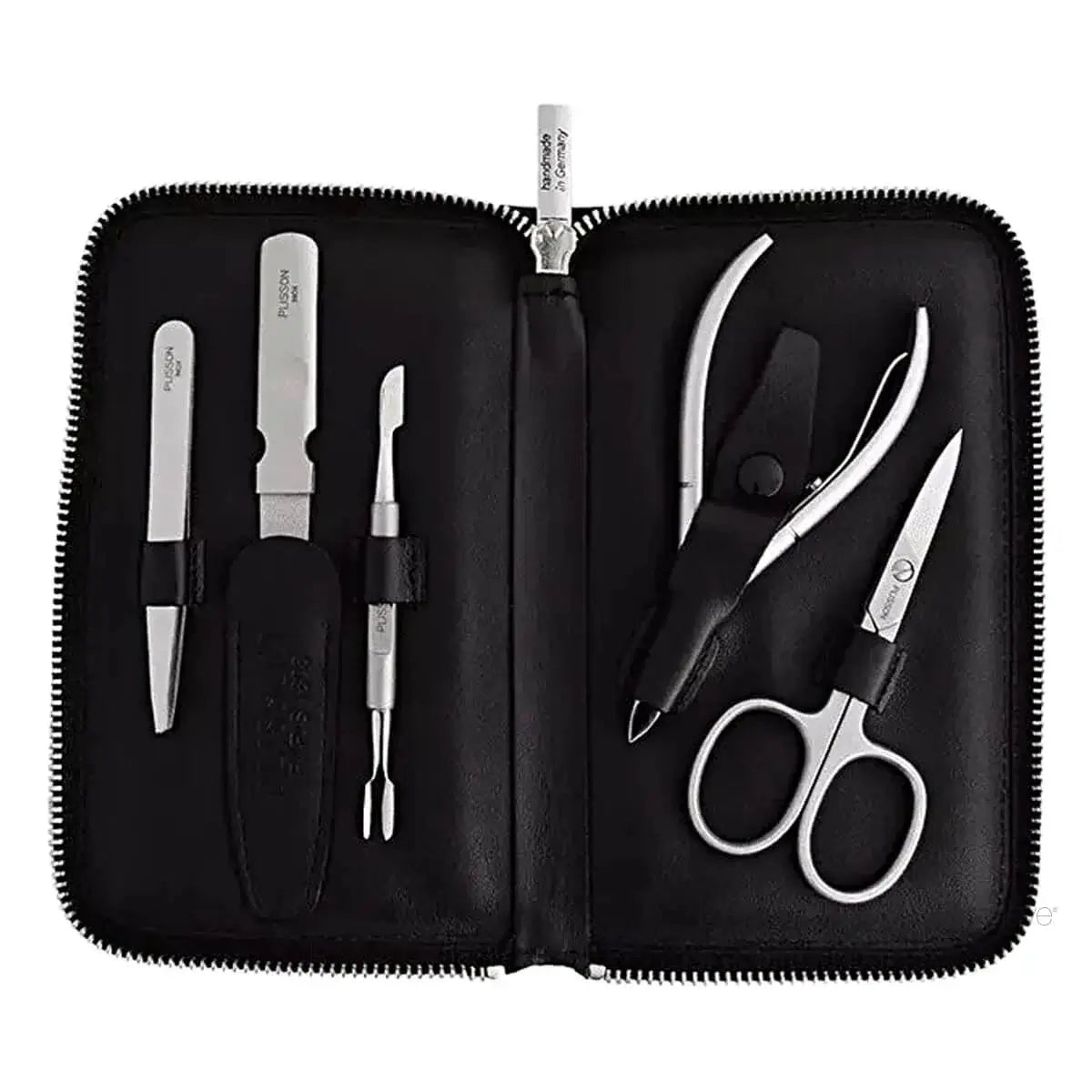 Plisson Manicure Set, Black Leather- 5 parts-Manikyrsett-JKSHOP