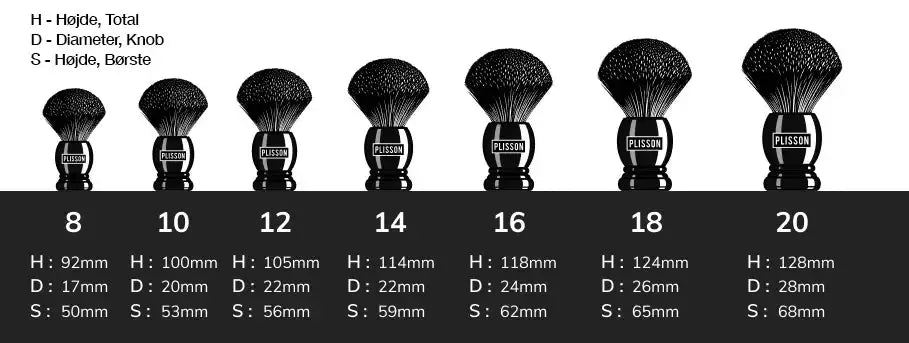 Plisson Shaving Brush, High Mountain White Fibre & Black Acryl- Size 12-Barberkost-JKSHOP