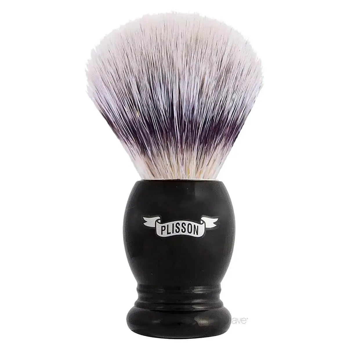 Plisson Shaving Brush, High Mountain White Fibre & Black Acryl- Size 12-Barberkost-JKSHOP