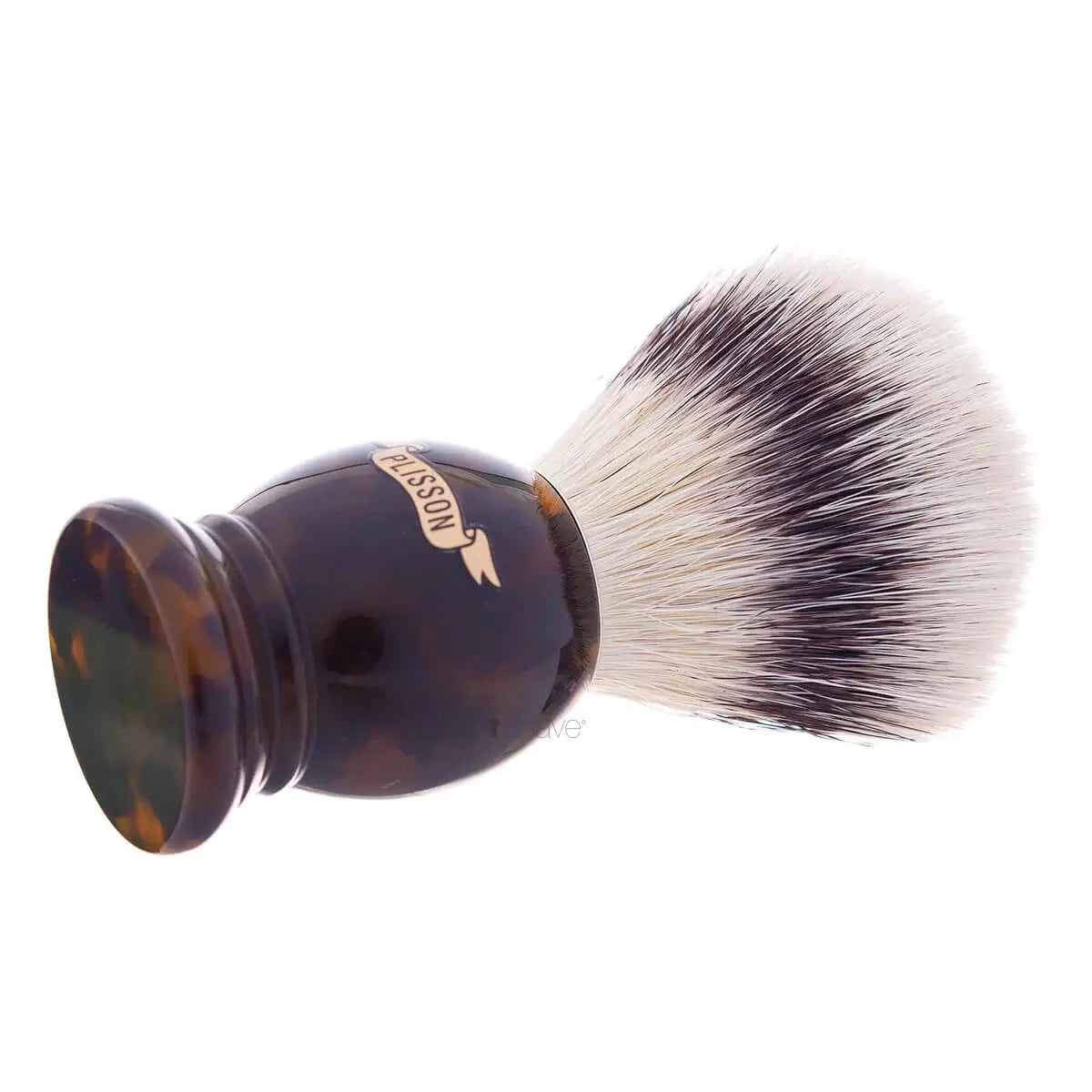Plisson Shaving Brush, High Mountain White Fibre & Imit. Tortoiseshell- Size 12-Barberkost-JKSHOP