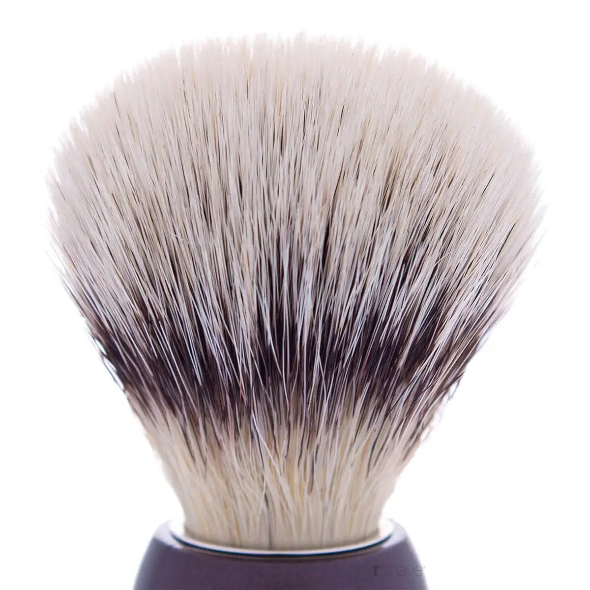 Plisson Shaving Brush, High Mountain White Fibre & Pearl Brown- Size 12-Barberkost-JKSHOP