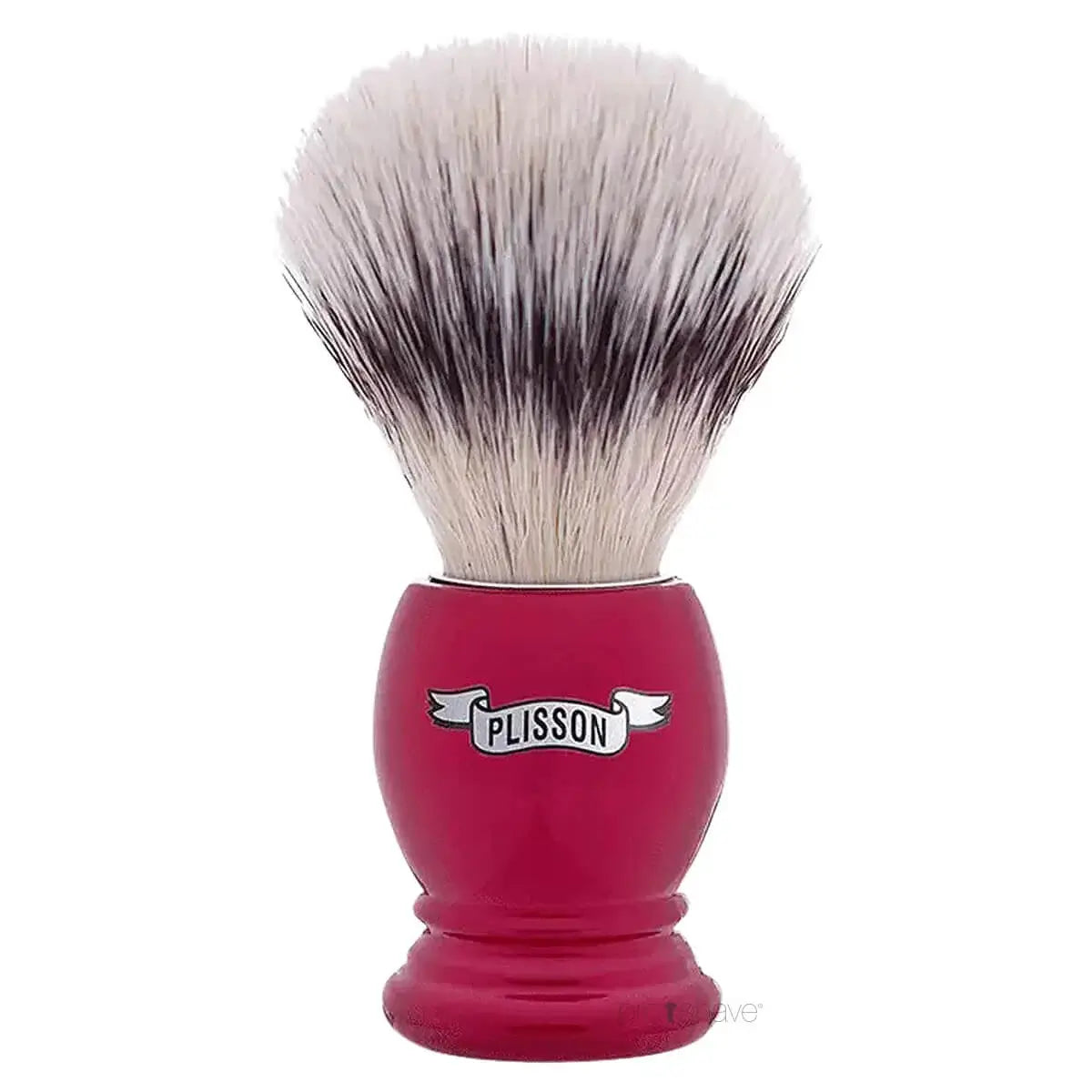 Plisson Shaving Brush, High Mountain White Fibre & Pearl Red- Size 12-Barberkost-JKSHOP
