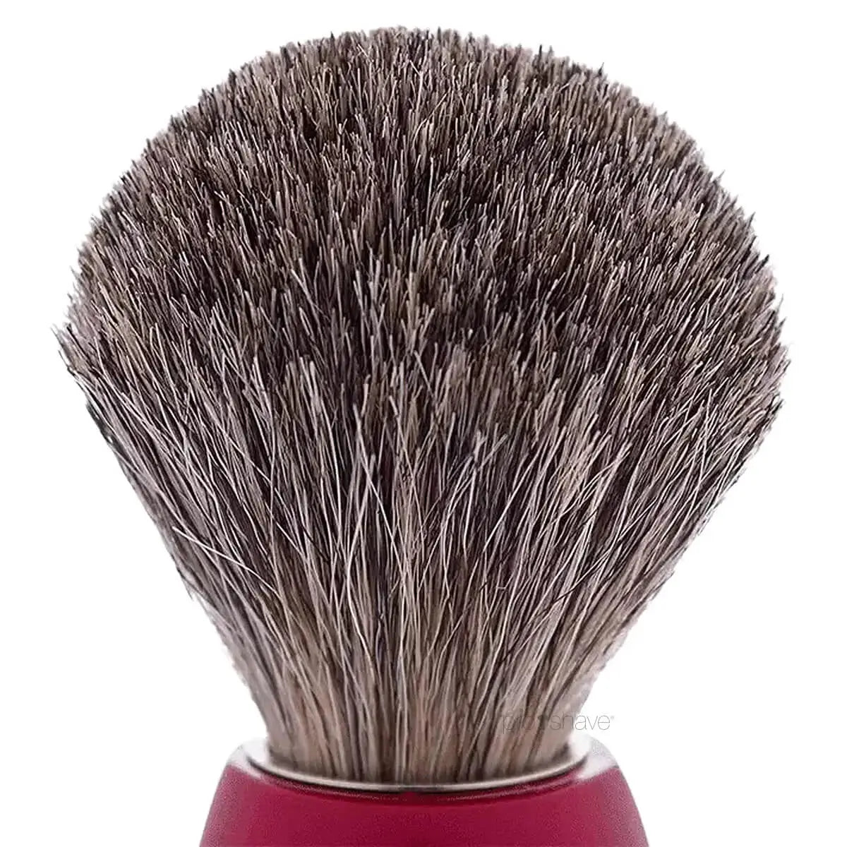 Plisson Shaving Brush, Russian Grey Badger & Pearl Red- Size 12-Barberkost-JKSHOP