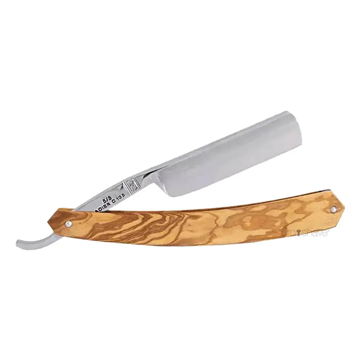 Plisson Straight Razor, 5/8 Round Nose- Olive Wood-Barberkniv-JKSHOP