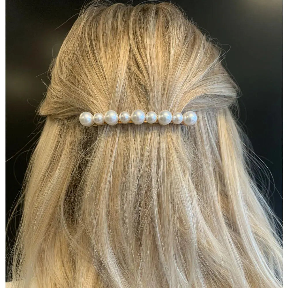 Pretty Pearly Single Row Springclip-Hårspenne-JKSHOP