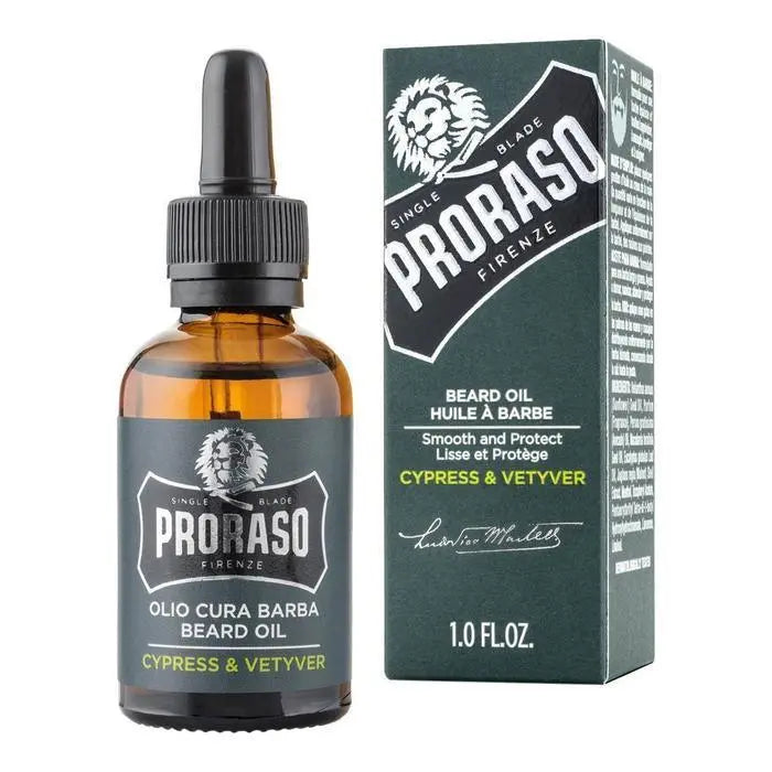 Proraso skjeggolje - Cypress og vetyver-Skjeggolje-JKSHOP
