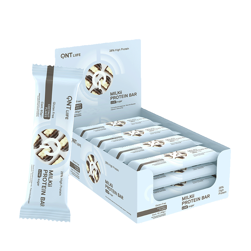 QNT Milkii Protein Bar, 12x60g, Brownie - - JK-Shop