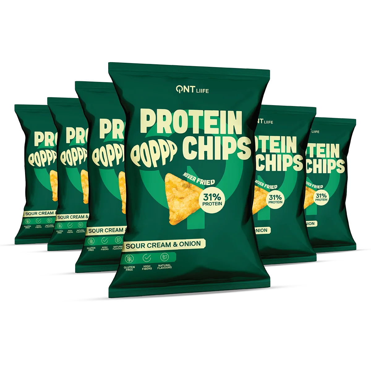 QNT Protein Chips, 12 x 50 g - Snacks & godteri - JK-Shop