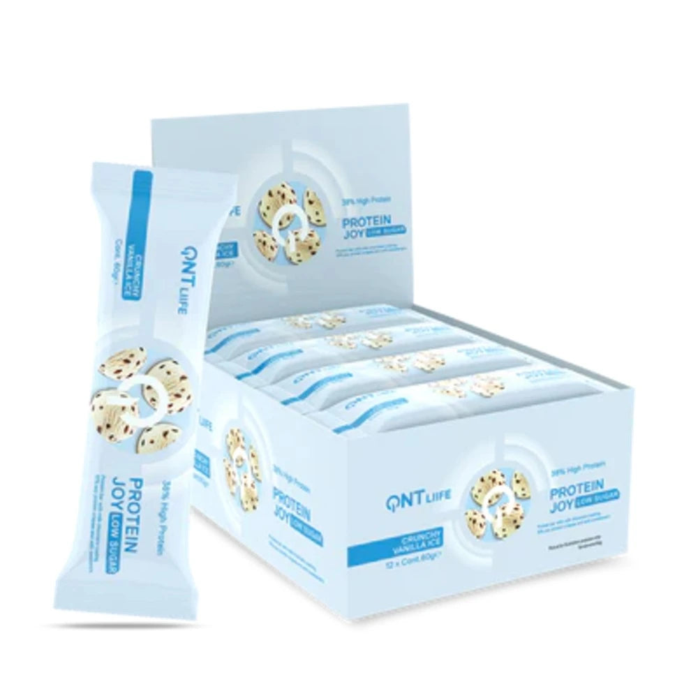 QNT Protein Joy Low Sugar Bar Crunchy Vanilla Ice proteinbar bilde 2