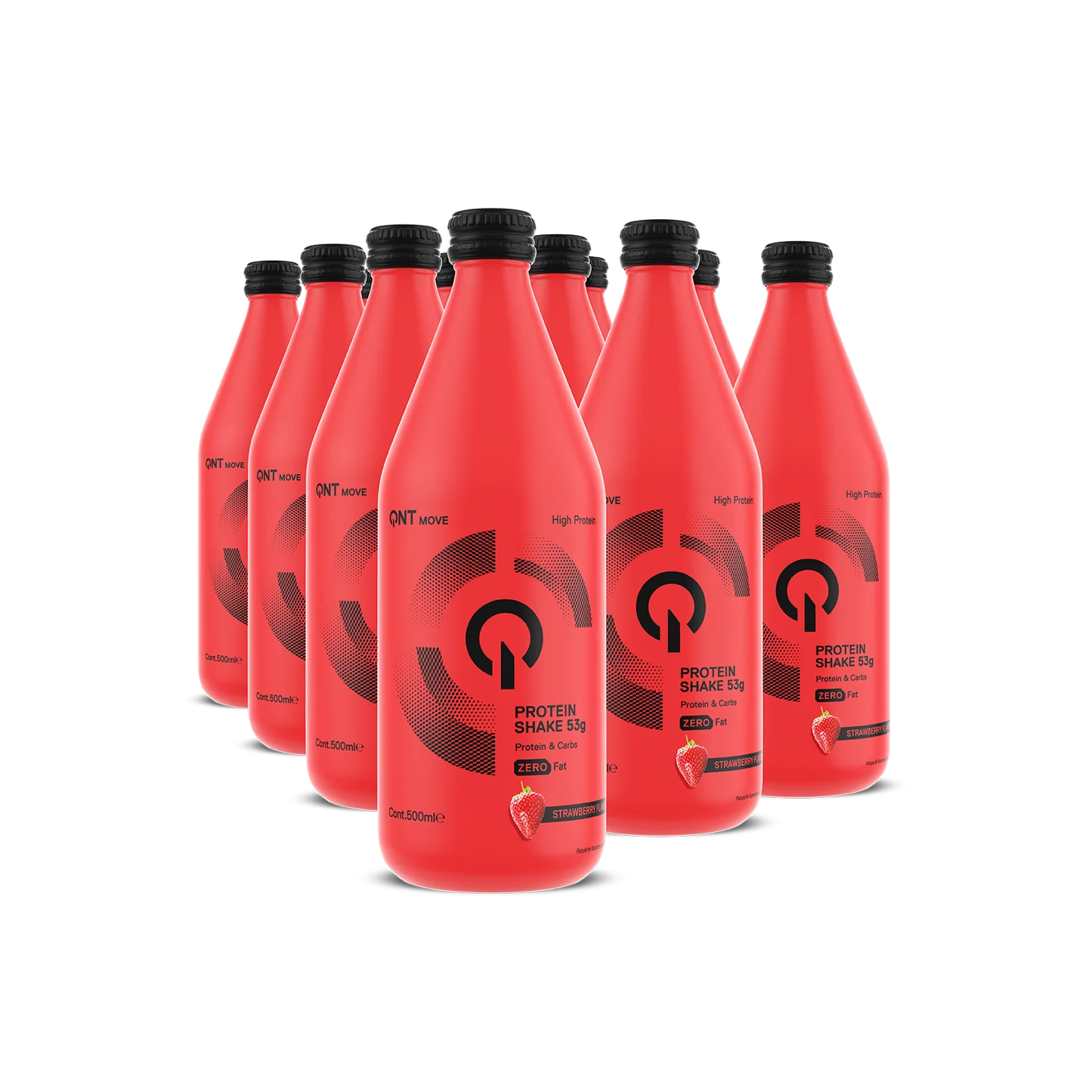 QNT Protein Shake, 12x500 ml (glassflaske) - Proteindrikke - JK-Shop