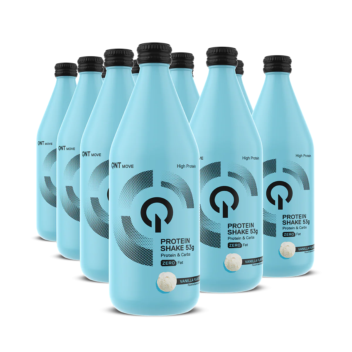 QNT Protein Shake, 12x500 ml (glassflaske) - Proteindrikke - JK-Shop