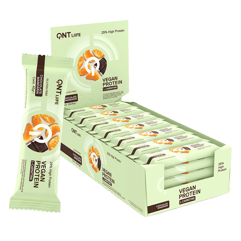 QNT Vegan Protein Bar, 28 x 40 g - Proteinbarer - JK-Shop