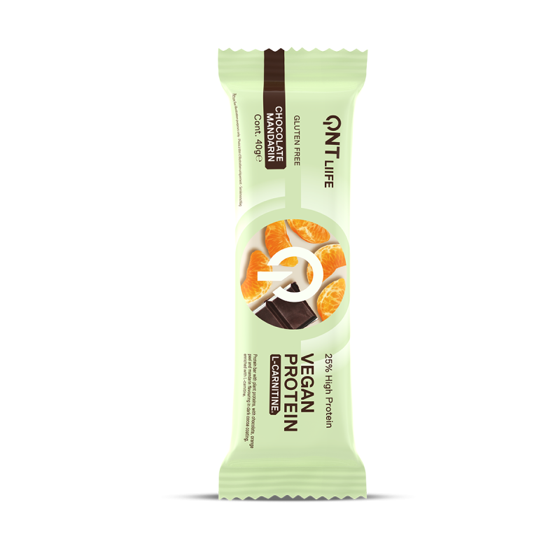 QNT Vegan Protein Bar, 40 g, Chocolate Mandarin - Veganske barer - JK-Shop