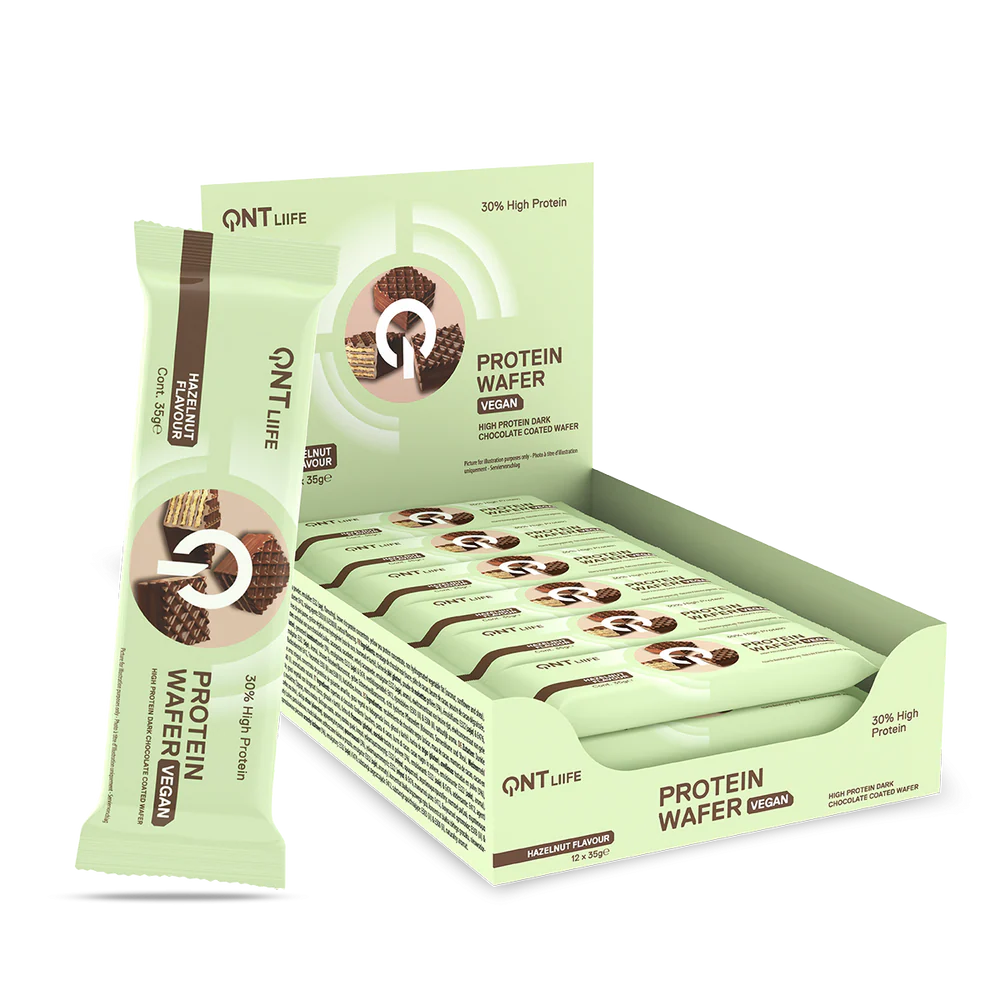 QNT Vegan Protein Wafer Bar, 12x35 g - Snacks & godteri - JK-Shop