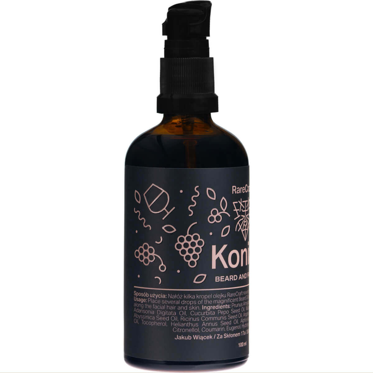 RareCraft Koniak, Beard Oil 100ml-Skjeggolje-JKSHOP