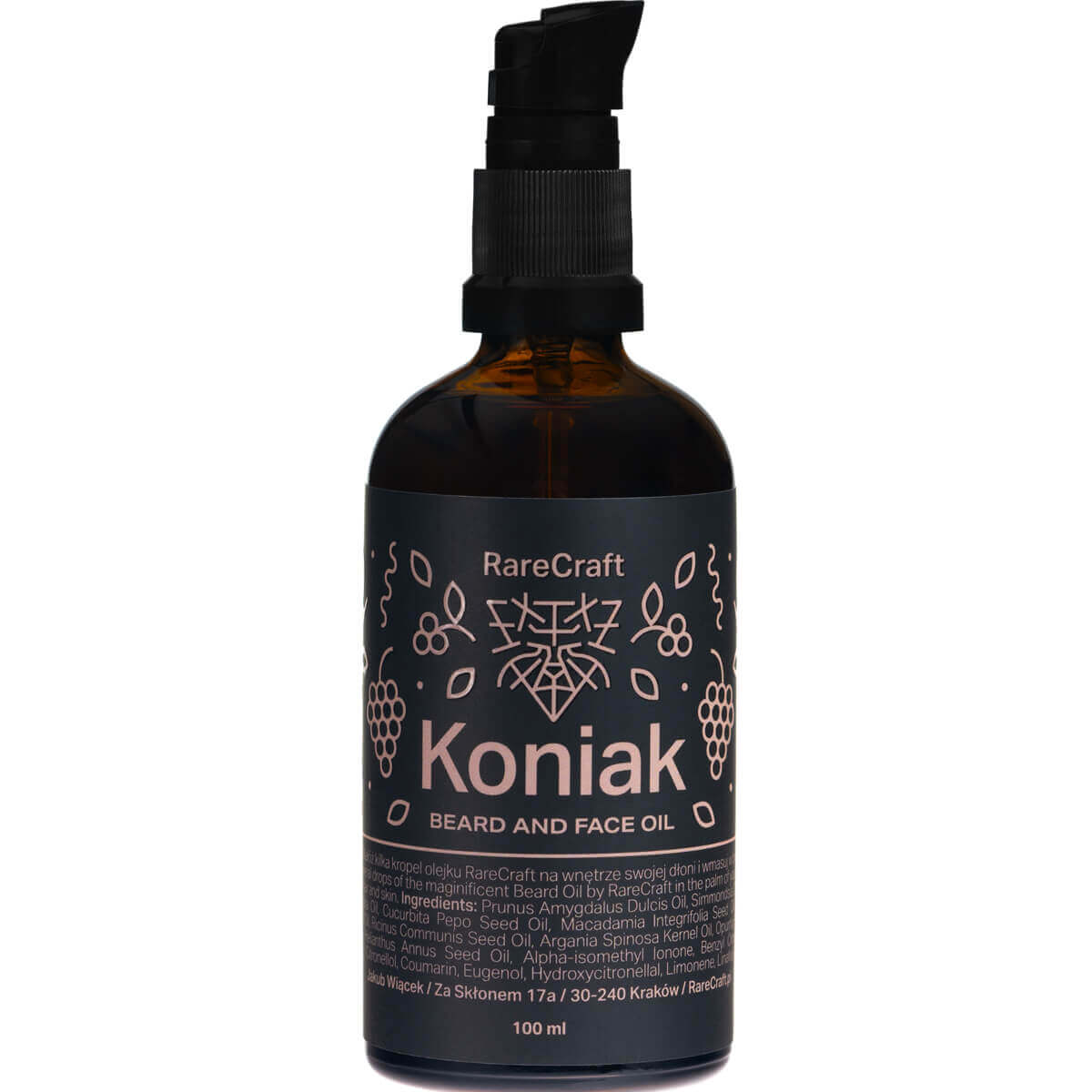 RareCraft Koniak, Beard Oil 100ml-Skjeggolje-JKSHOP