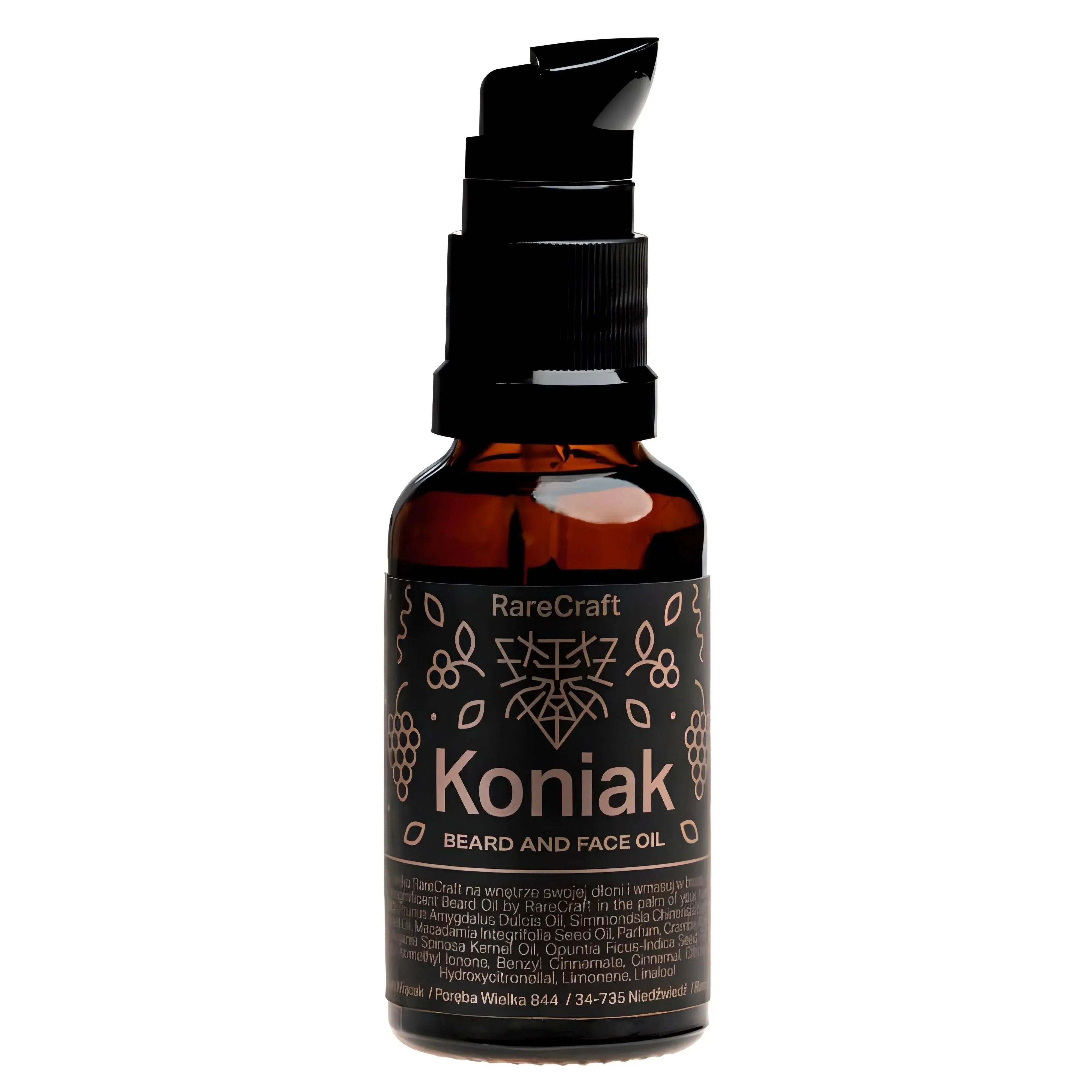RareCraft Koniak, Beard Oil 30ml-Skjeggolje-JKSHOP