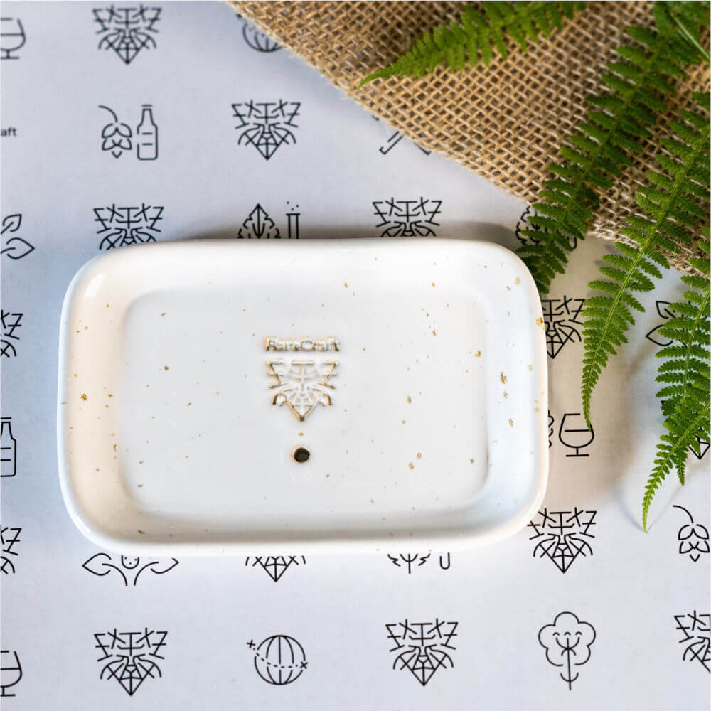 RareCraft, Såpefat - White & Beige-Såpefat-JKSHOP