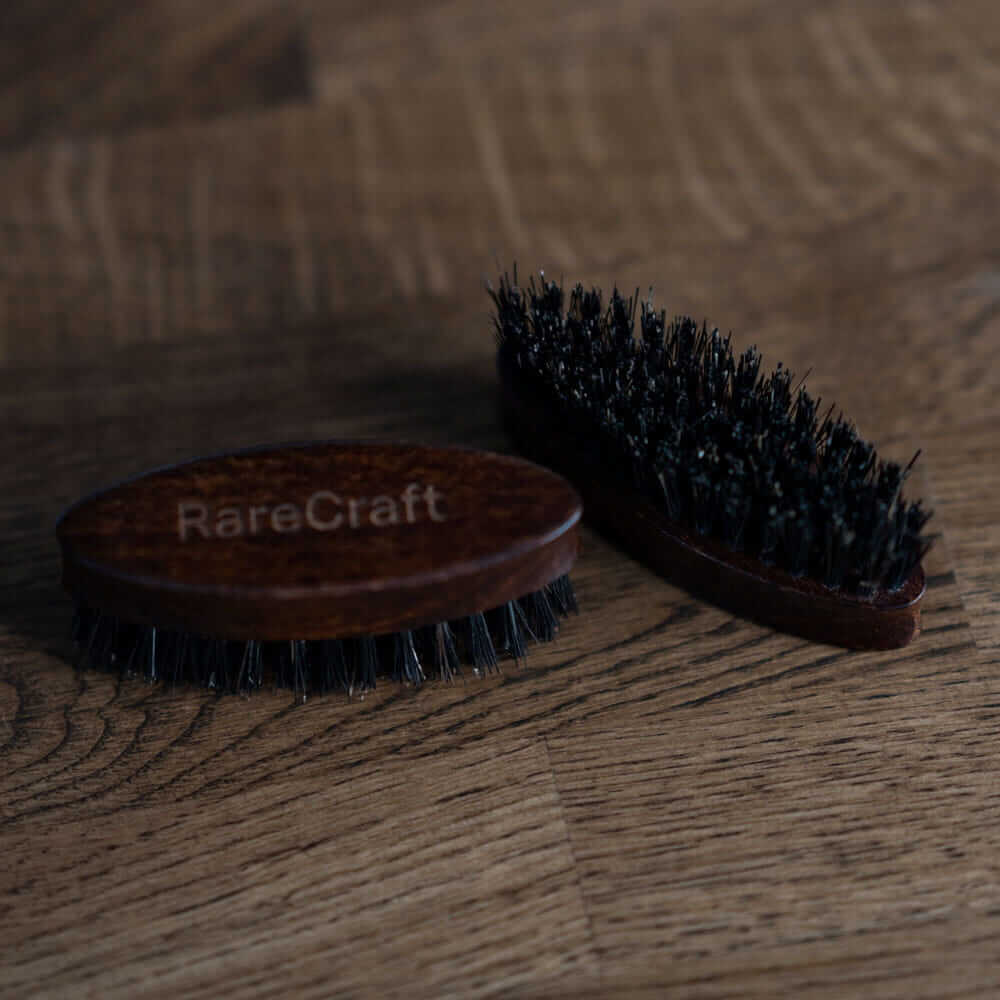 RareCraft, Skjegg Børste Dark Wood- Travel Size-Skjeggbørste-JKSHOP