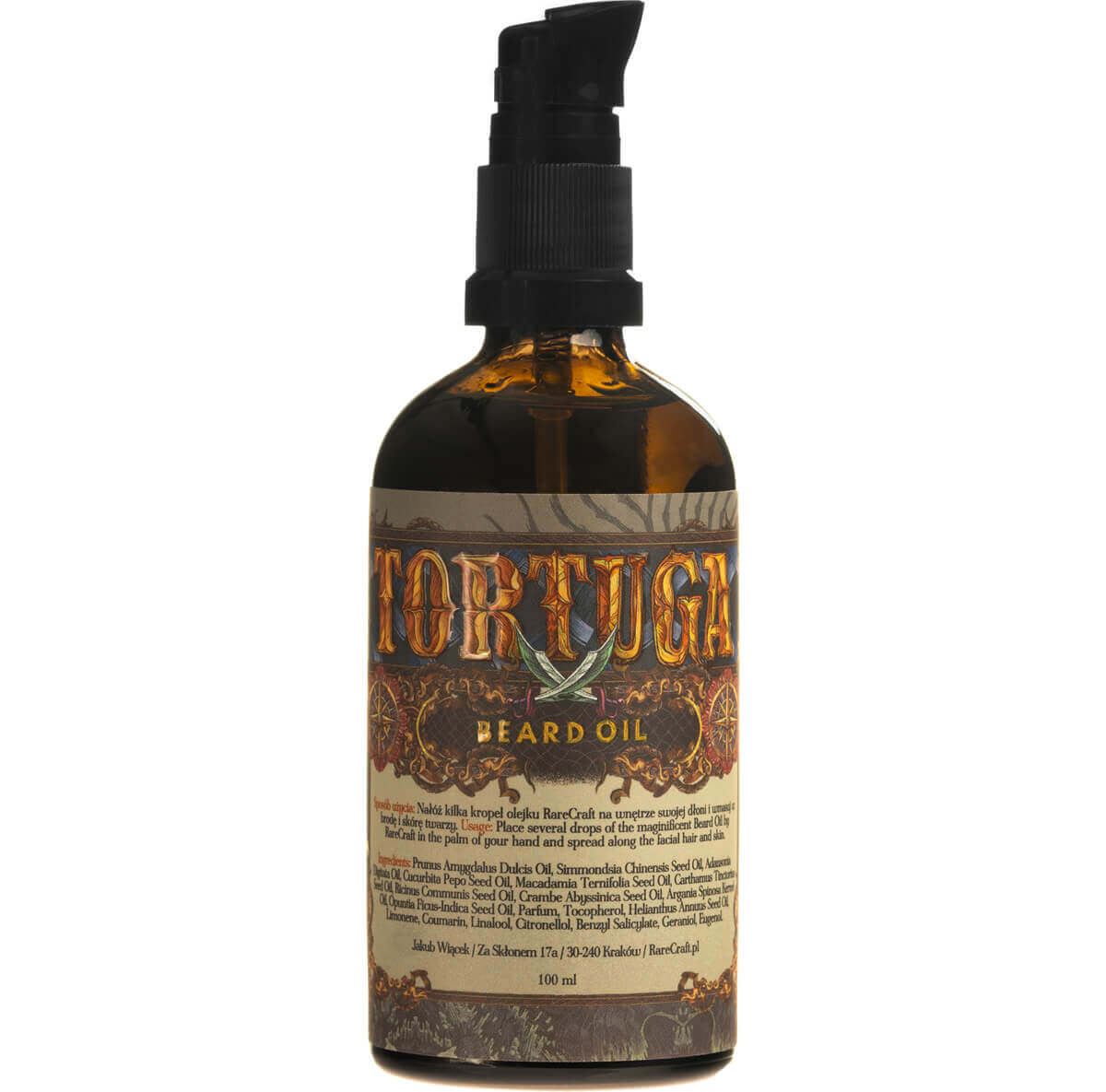 RareCraft Tortuga, Beard Oil 100ml-Skjeggolje-JKSHOP