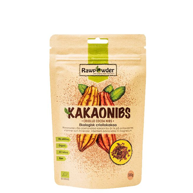 Rawpowder Kakaonibs Økologisk - Baking og Matlaging - JK-Shop