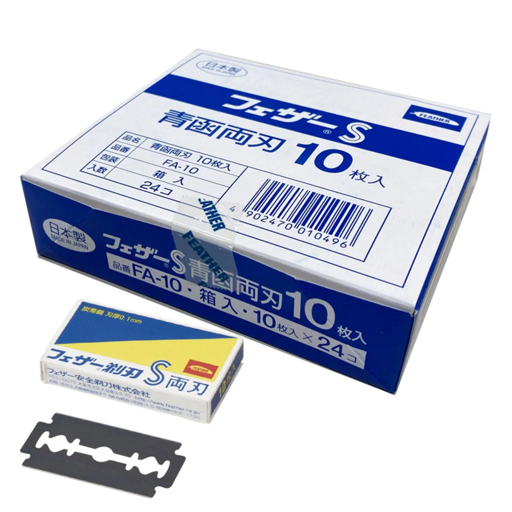 Razor Blades DEB Feather Carbon Steel - Barberblad - JK-Shop