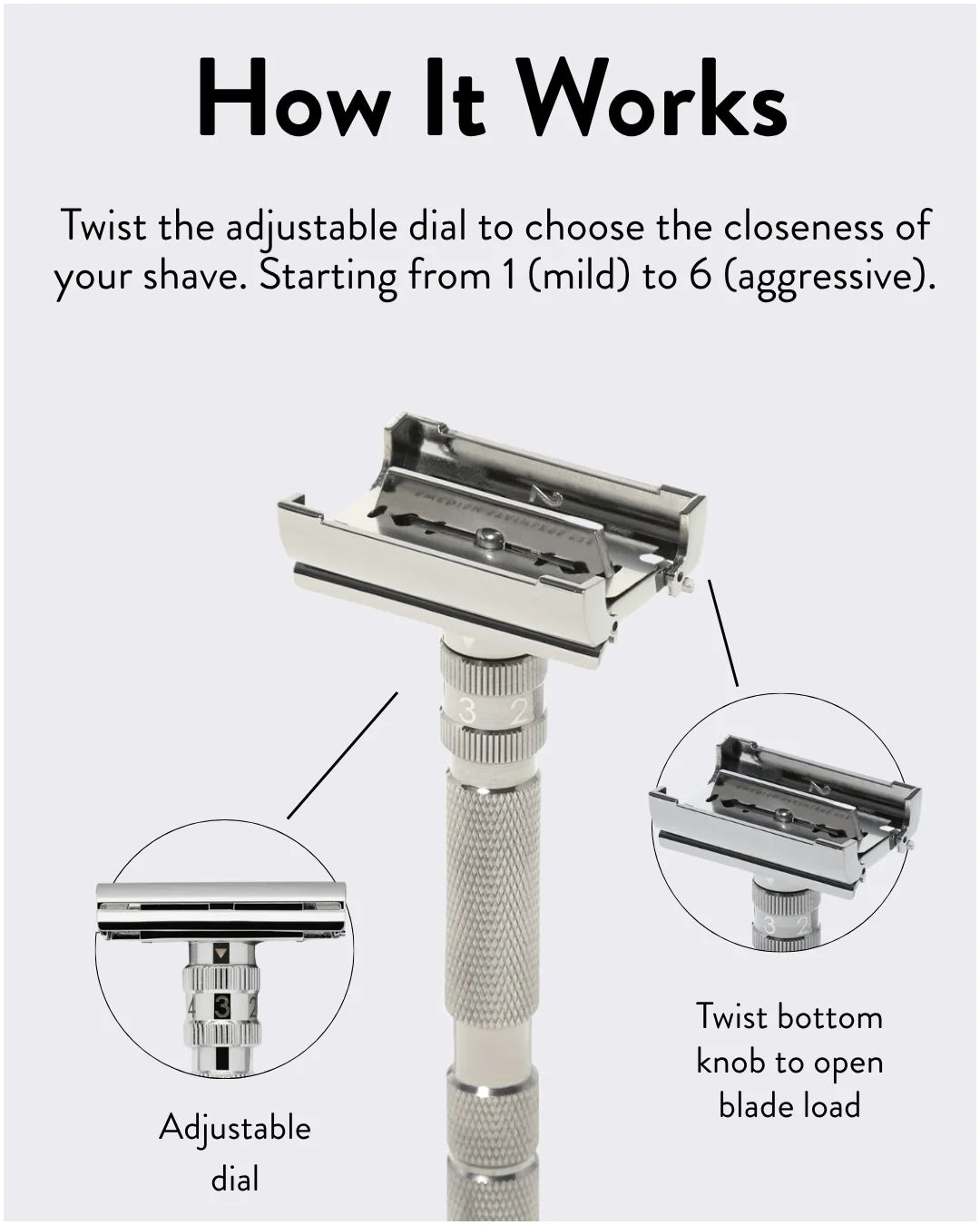 Rockwell T2 Safety Razor - Barberhøvel - JK-Shop