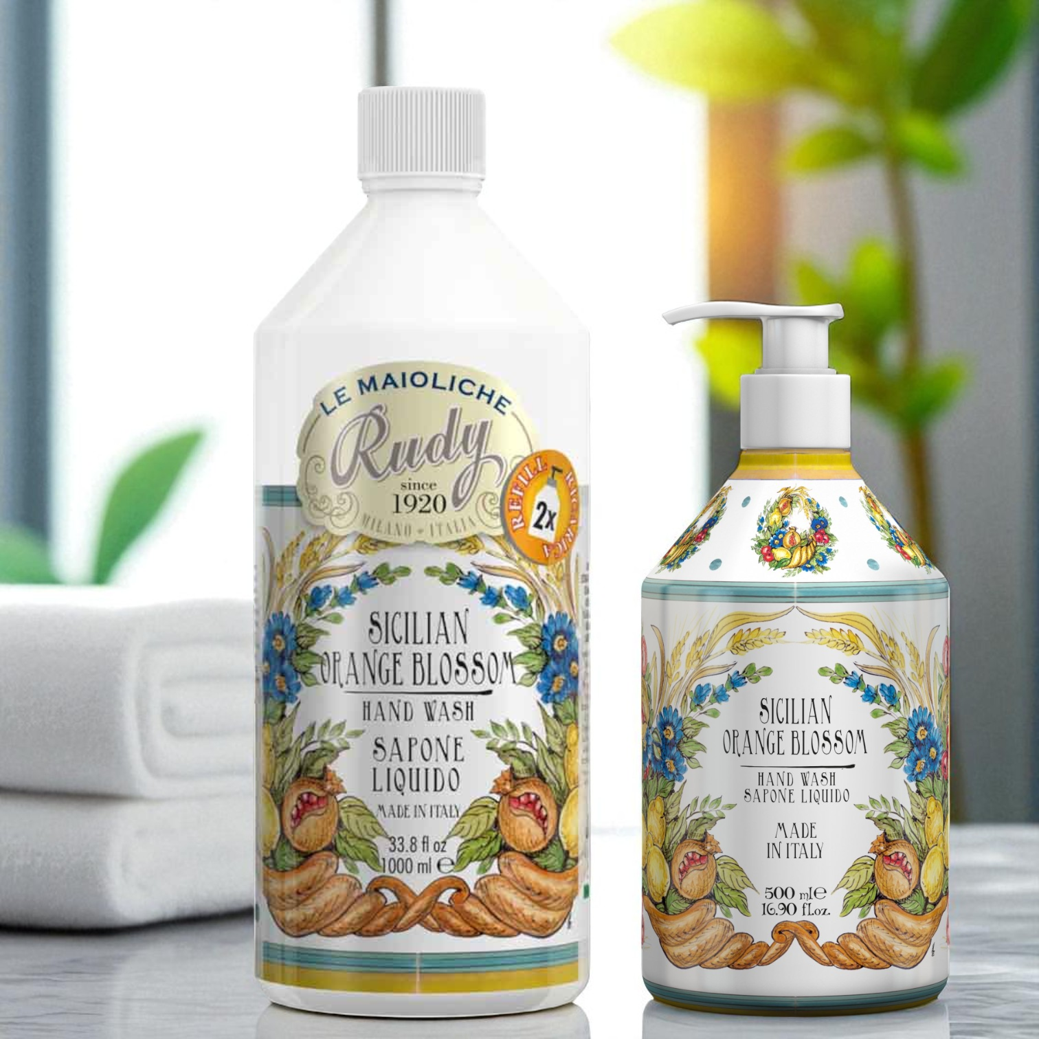 Rudy Profumi Maioliche Refill - Liquid soap - 11 dufter - Såpe - JK-Shop