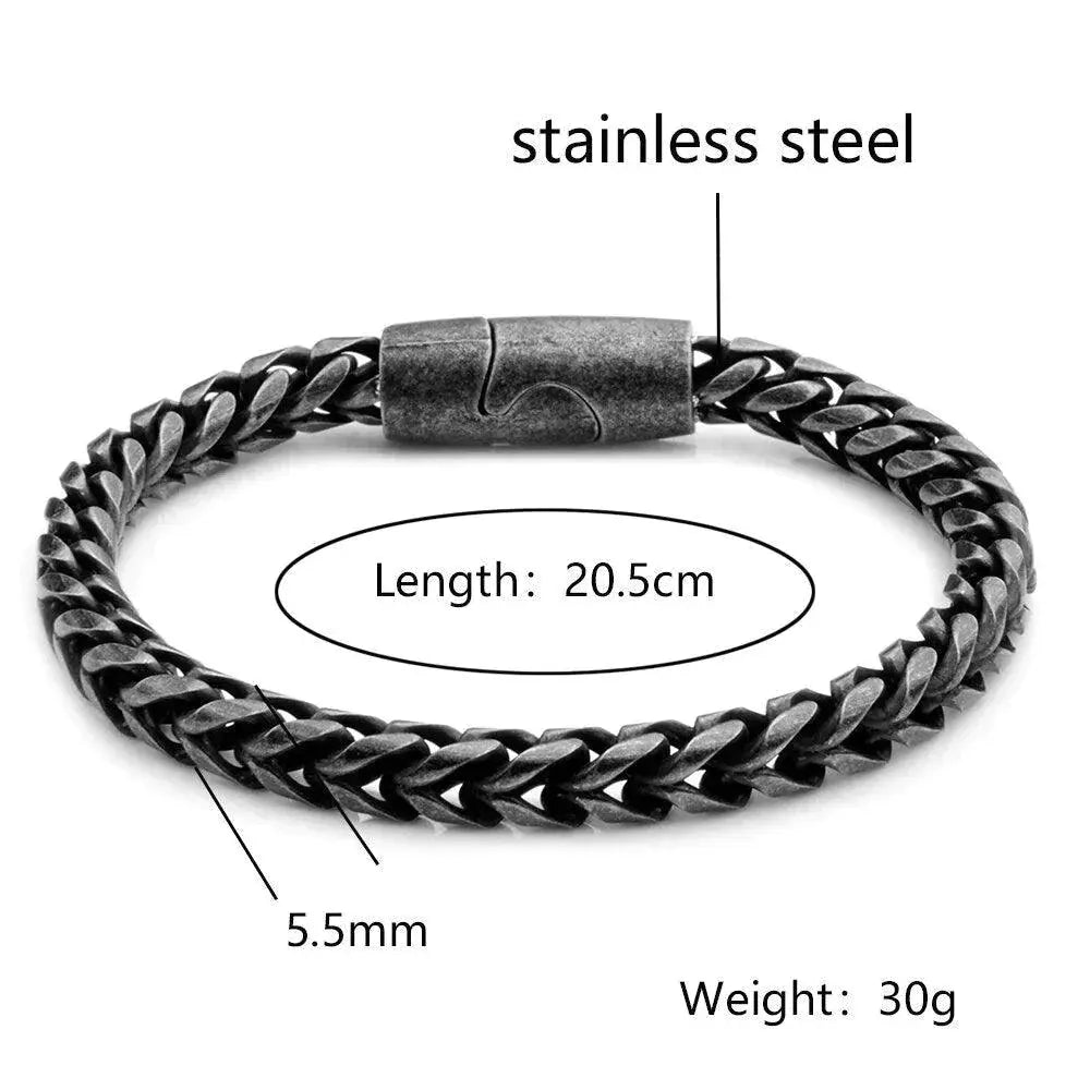 Rustfritt stål vintage kjedekobling armbånd-Armbånd-JKSHOP