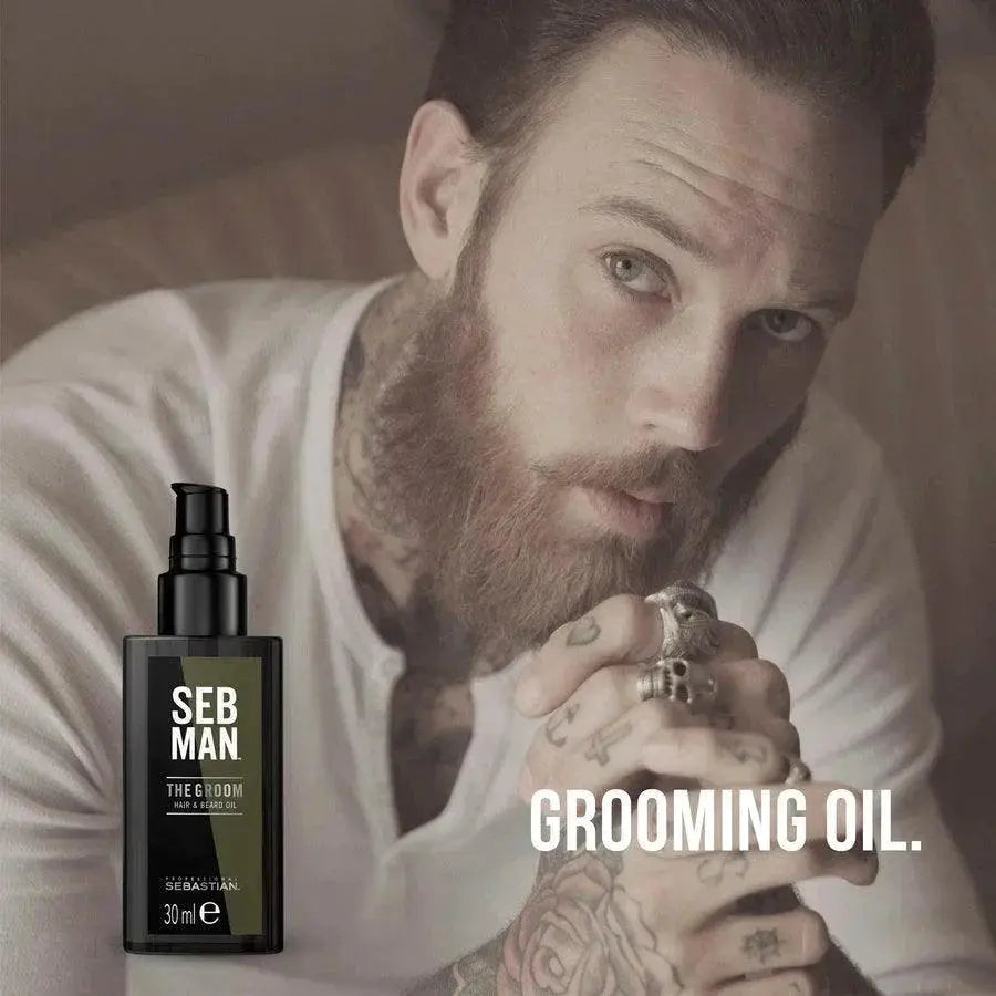 SEB Man The Groom Hår&Skjegg Olje 30ml-Skjeggolje-JKSHOP