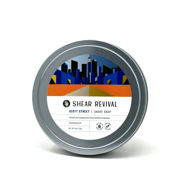 SHEAR REVIVAL Scott Street Shave Soap- Bay Rum & Lime - Barbersåpe - JK-Shop