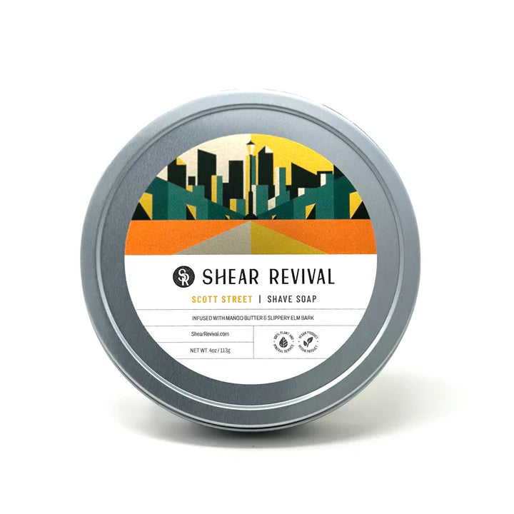 SHEAR REVIVAL Scott Street Shave Soap- Orange & Oakmoss - Barbersåpe - JK-Shop