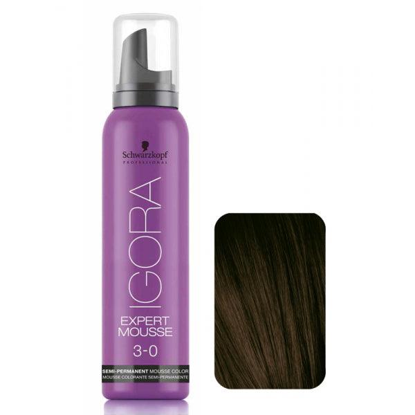 Schwarzkopf Expert Mousse 3-0 Mørk brun-Hårskum-JKSHOP