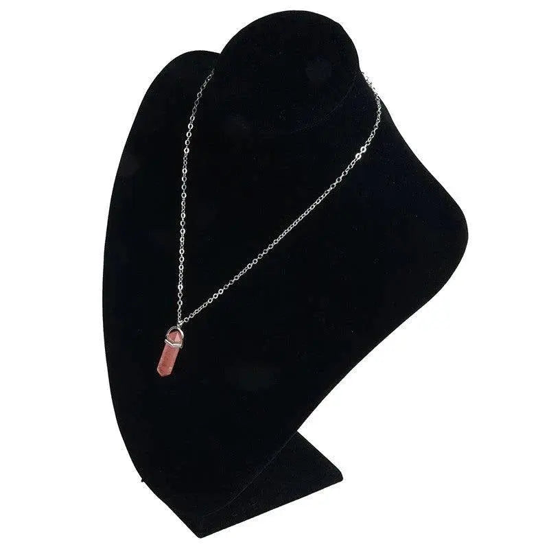 Sekskantet søyle krystall-Halskjede-JKSHOP