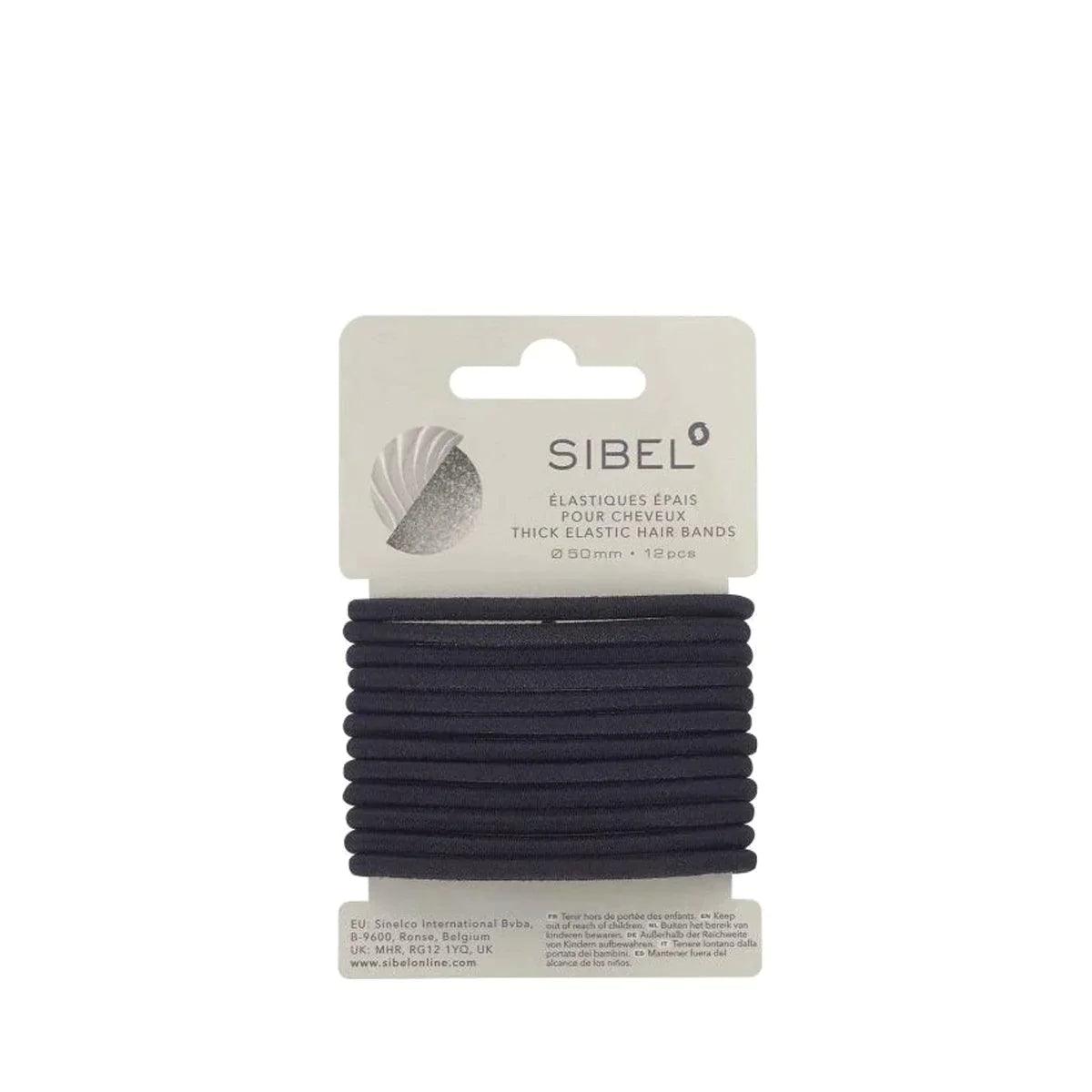Sibel Elastic Thick Hair Bands 12 stk-Hårstrikk-JKSHOP