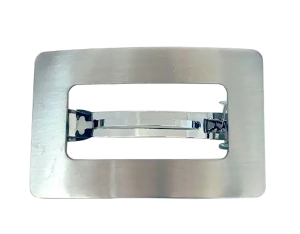 Silver Springclip Rectangular - Hårspenne - JK-Shop