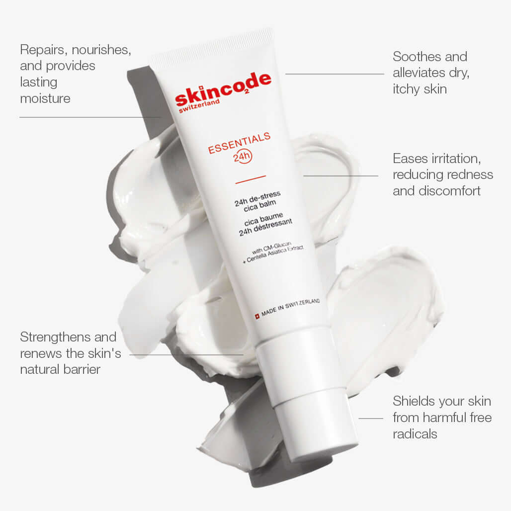 SkinCode Essentials, 24h De-Stress Cica Balm-Ansiktskrem-JKSHOP