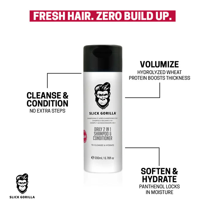 Slick Gorilla Daily 2in1 Shampoo & Conditioner - Sjampo - JK-Shop