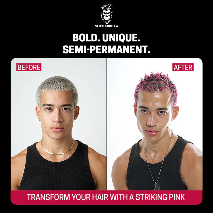 Slick Gorilla Hair Colour Pink 100ml - Hårfarge - JK-Shop