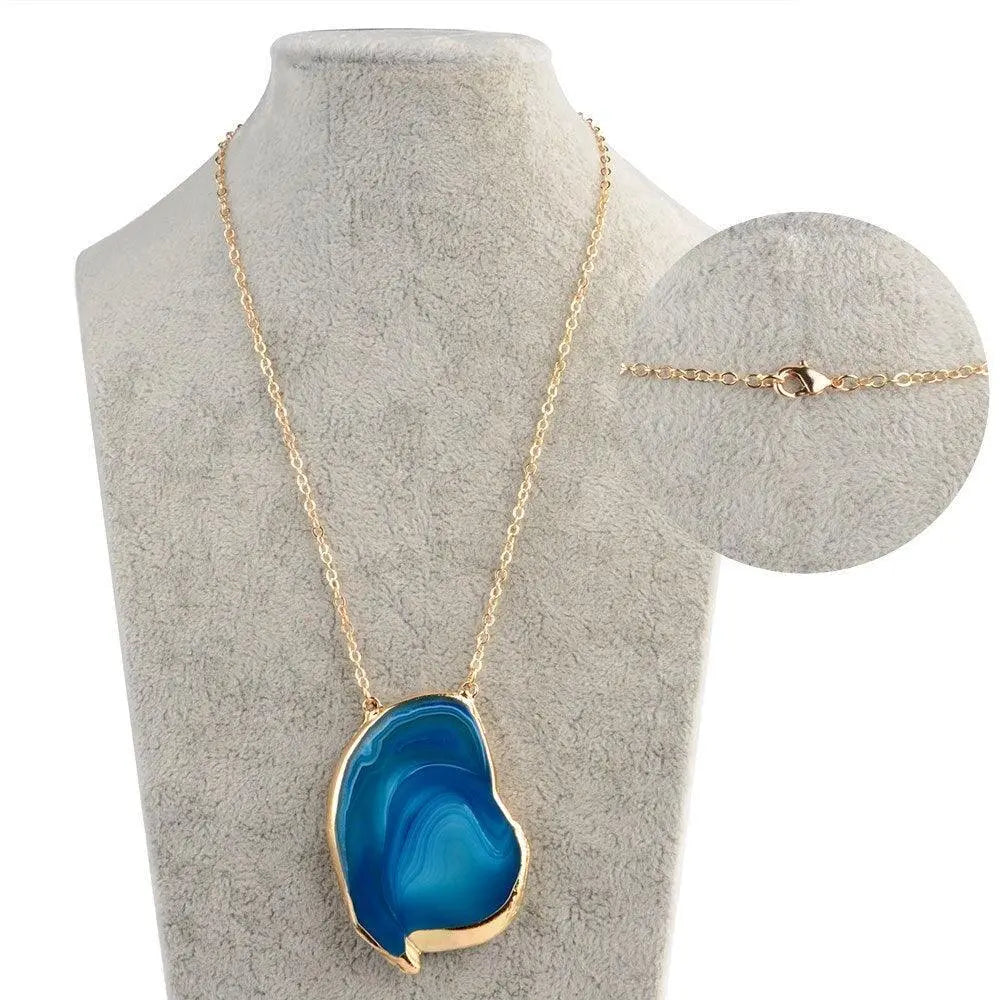 Smykke med sten-Halskjede-JKSHOP