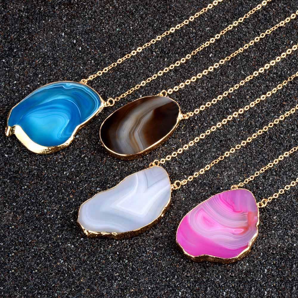 Smykke med sten-Halskjede-JKSHOP