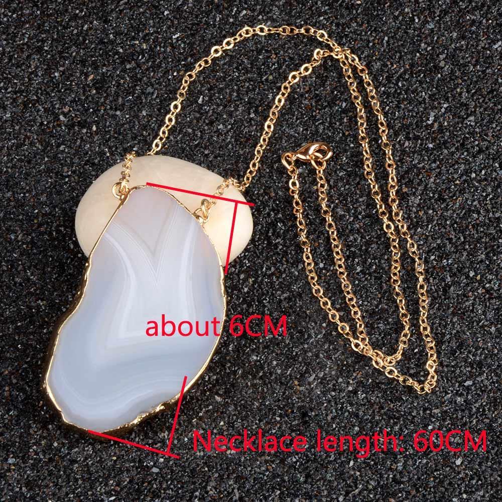 Smykke med sten-Halskjede-JKSHOP