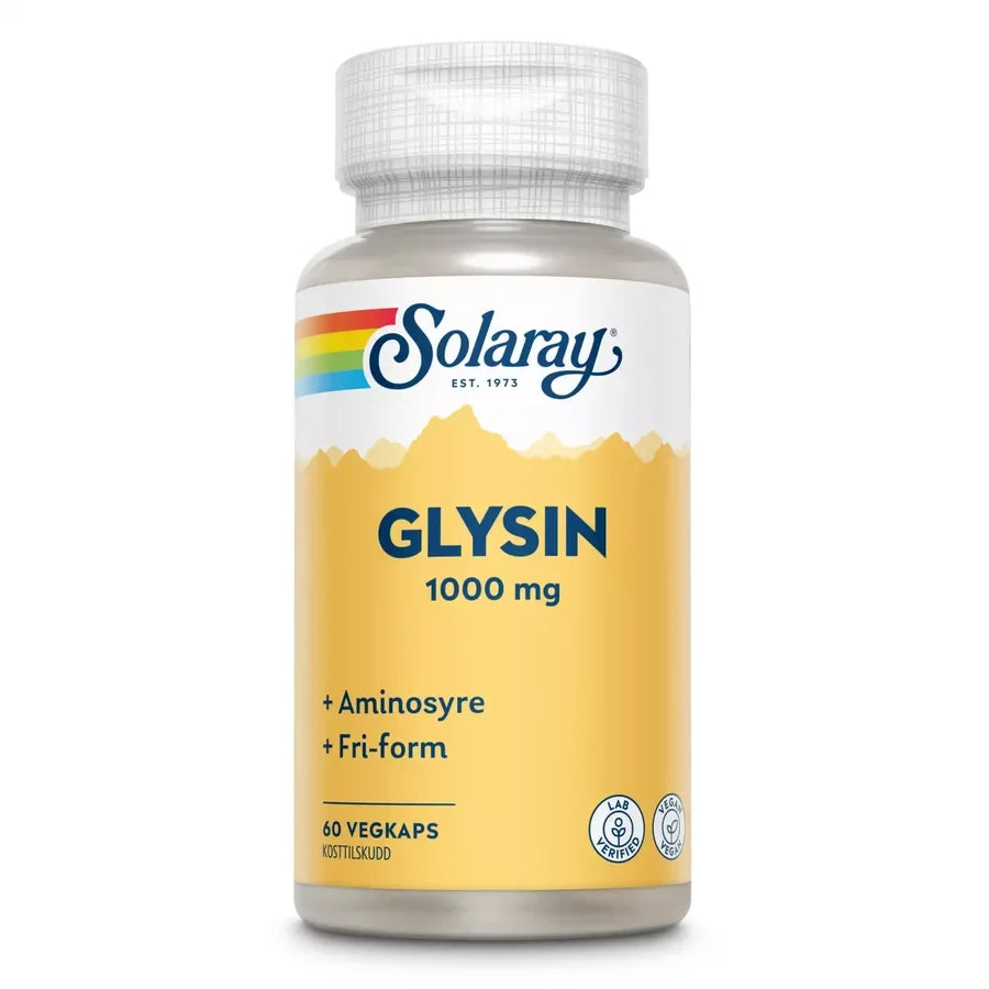 Solaray Glysin 1000mg 60 kaps - Mikronæringsstoffer - JK-Shop