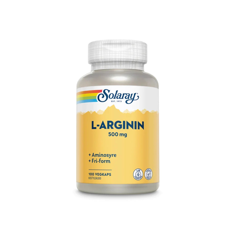 Solaray L-arginin 500 mg 100 kapsler - L-Arginine - JK-Shop