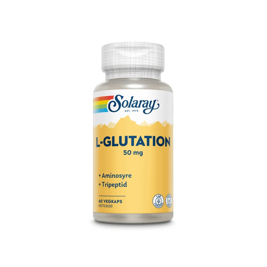 Solaray L-glutation 50 mg 60 kapsler - Individuelle Aminosyrer - JK-Shop